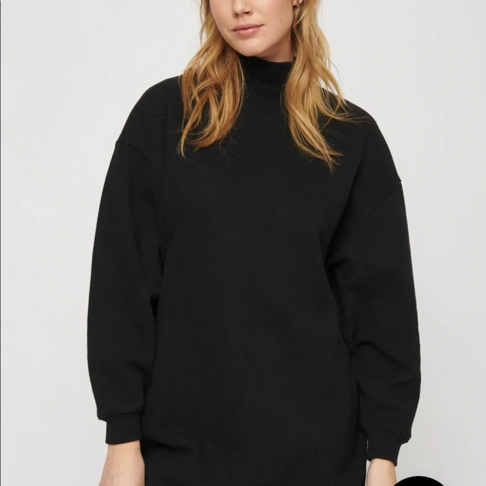 NWOT Dynamite Athleisure Oversized Sweatshirt Dress - Picture 4 of 5
